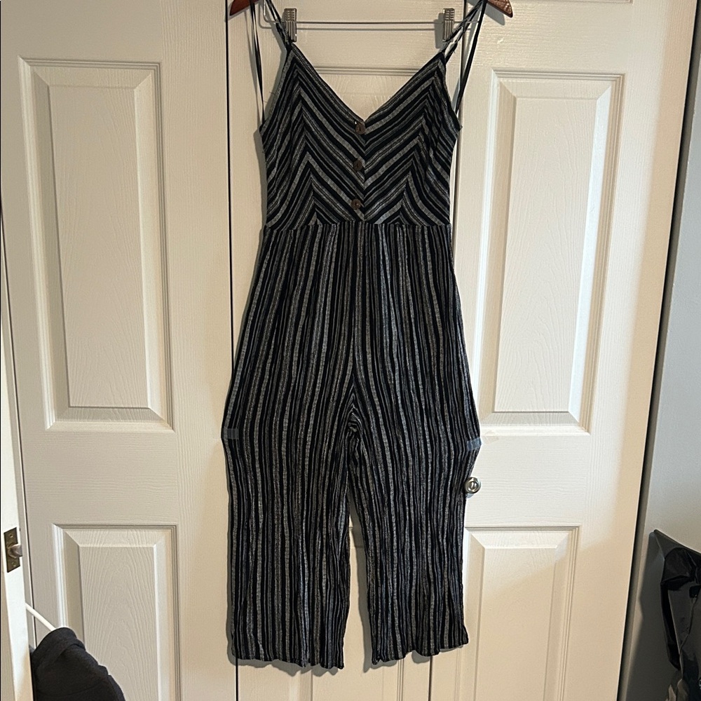 Fun Striped Black and White Jumpsuit